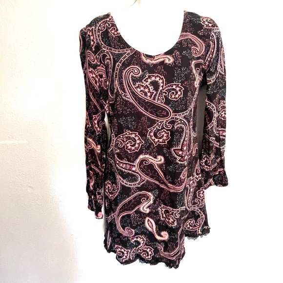 CLEARANCE /Make an offer! EXHILARATION Paisley print tunic dress blouse -XL - Picture 10 of 10